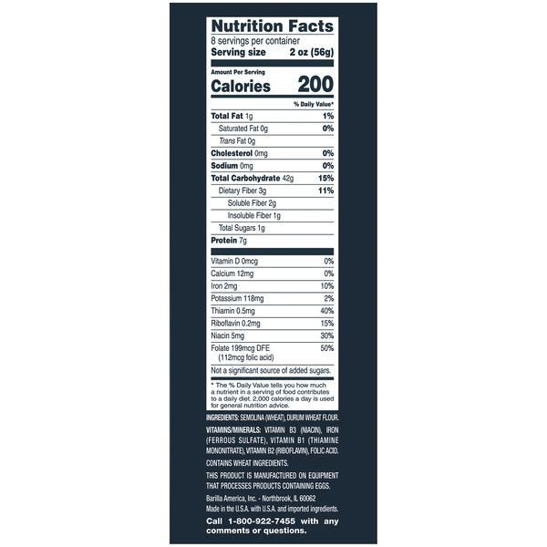 30 Barilla Penne Pasta Nutrition Label Labels Database 2020