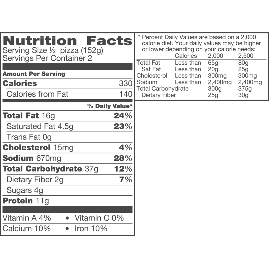 31 Totino s Pizza Nutrition Label Labels For Your Ideas