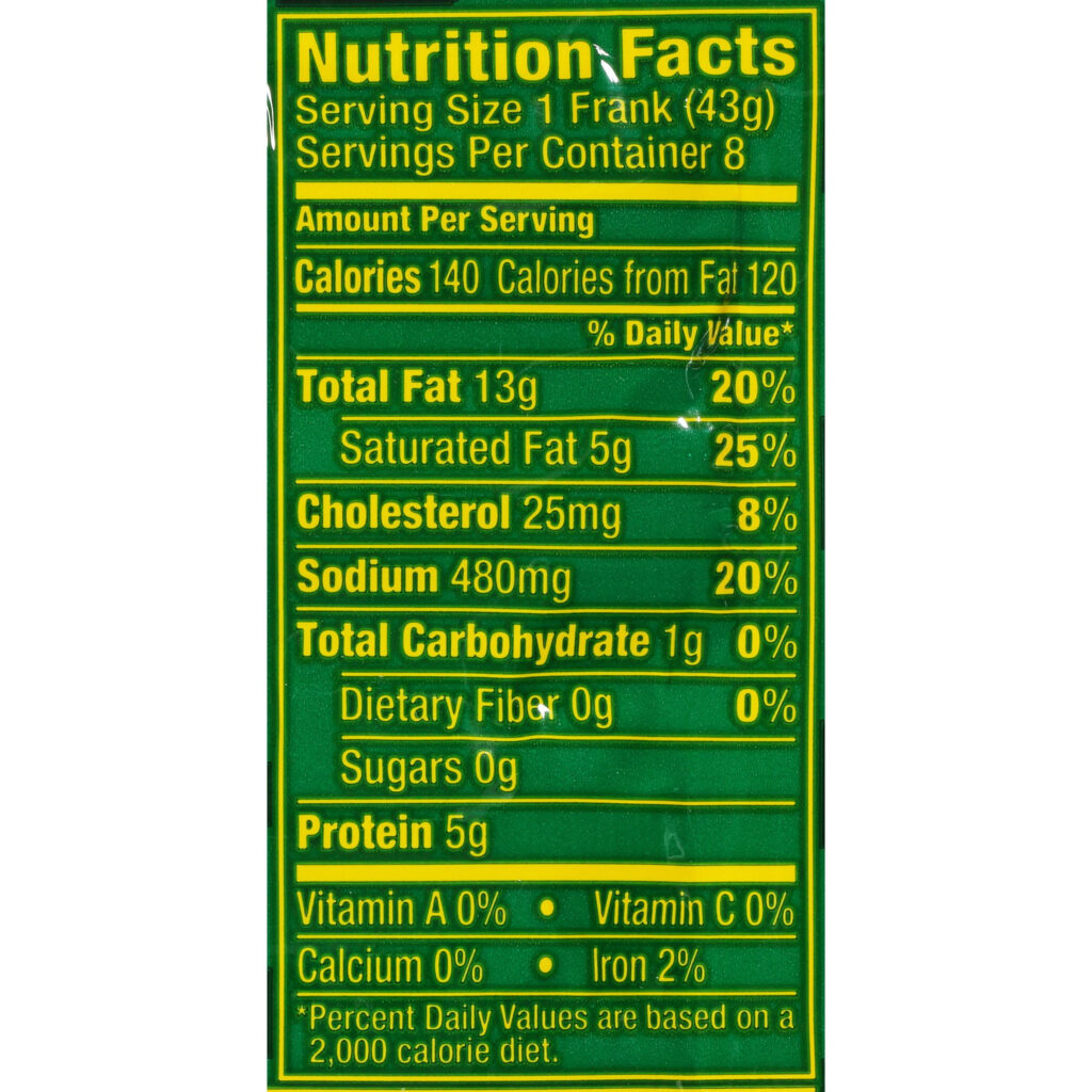 34 Nathan s Hot Dog Nutrition Label Labels For Your Ideas