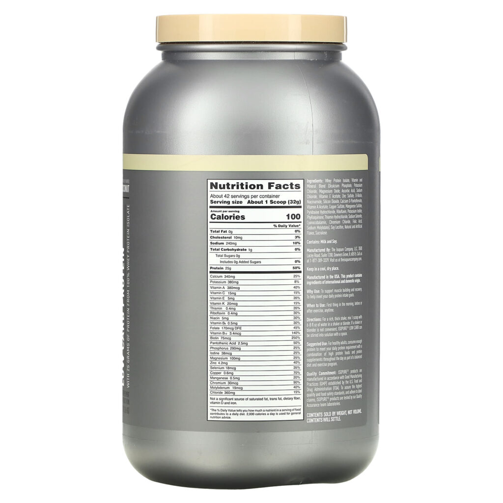 41 Isopure Protein Nutrition Facts