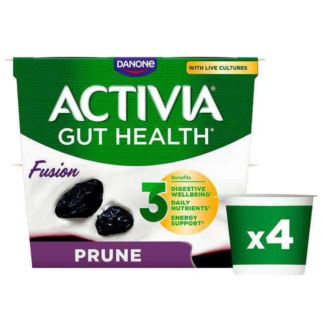 Activia Fusion Prune Yogurt 4 X 125g 2 75 Compare Prices