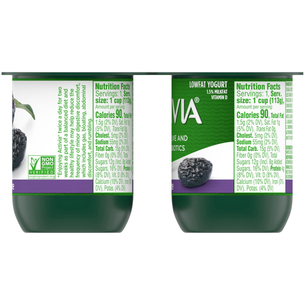 Activia Low Fat Probiotic Prune Yogurt Cups 4 Oz Shipt