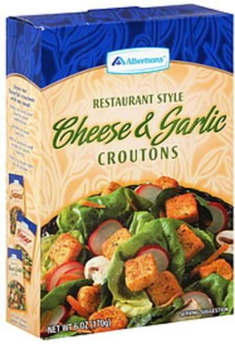 Albertsons Cheese Garlic Restaurant Style Croutons 6 Oz Nutrition 