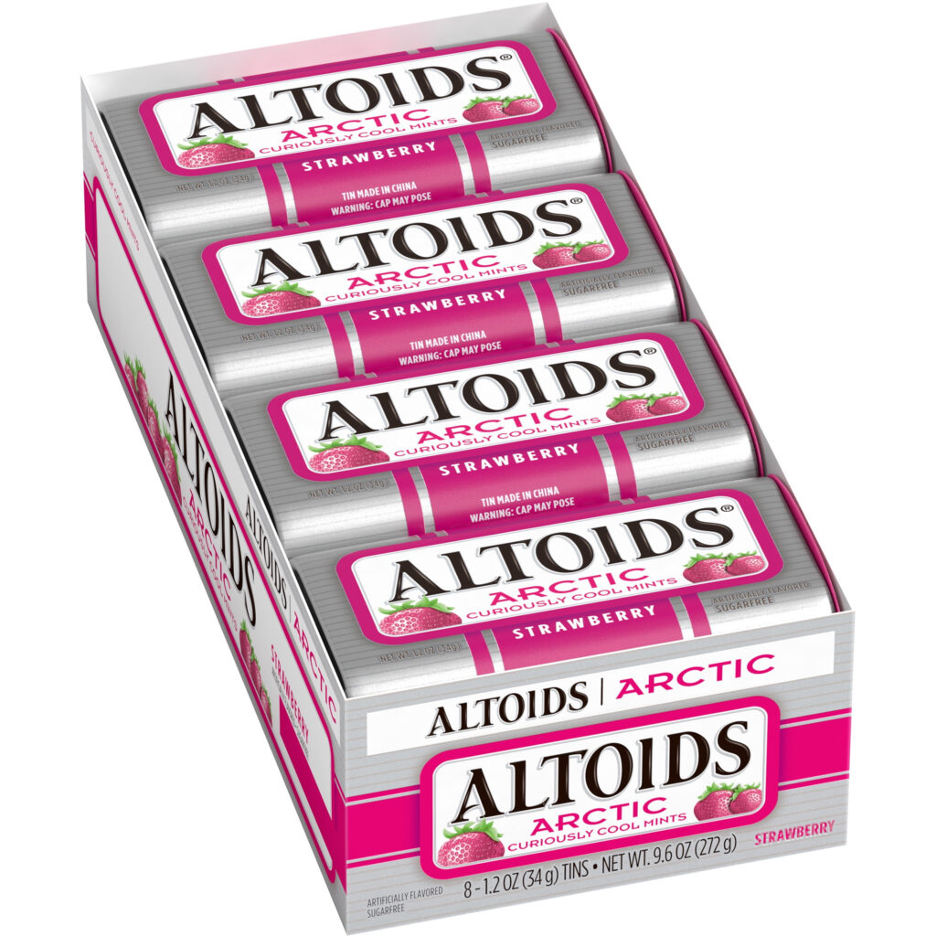 ALTOIDS Arctic Strawberry Sugar Free Breath Mints 1 2 Oz Pack Of 8 