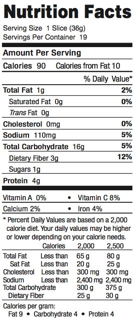 Ancient 9 Grain Sliced Bread ActivFit Bakery