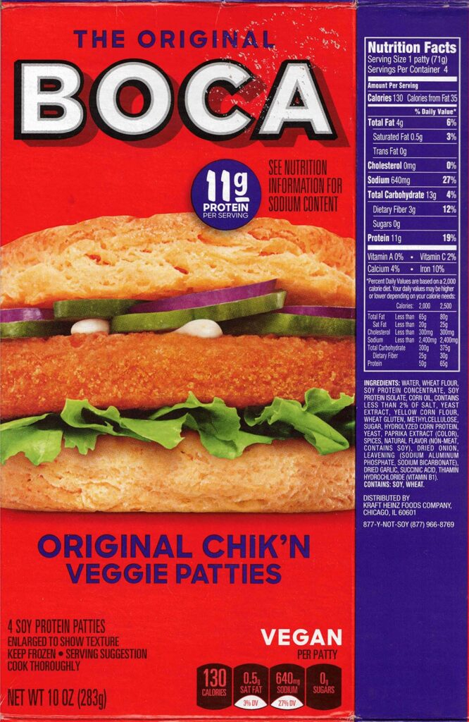 Boca Original Chick N Veggie Patties Shop Smart