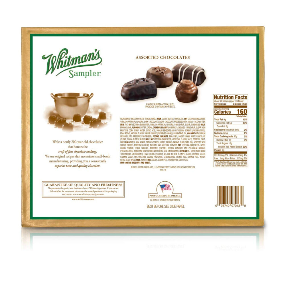 Buy Whitman s Sampler Assorted Chocolate 24 Ounce Box Whitman s Sampler 