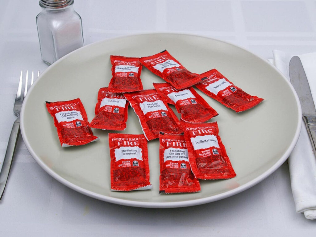 Calories In 5 Packet s Of Taco Bell Fire Sauce 