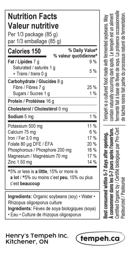 Canada Tempeh On Offer From Henry s Tempeh An Organic Tempeh Producer