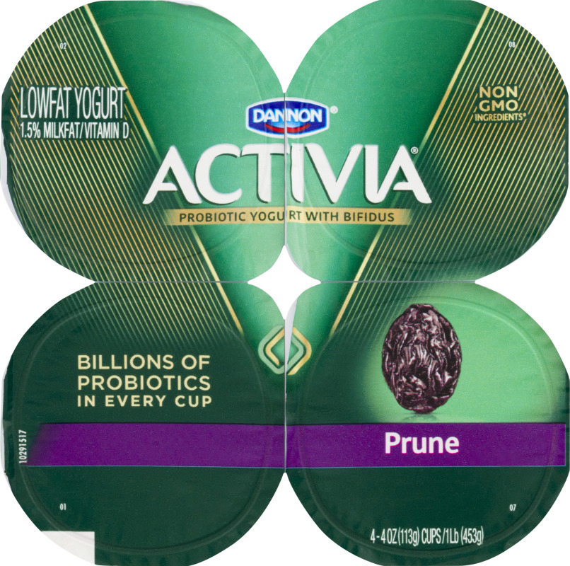 Dannon Activia Lowfat Yogurt Prune 4 PK Dannon 36632026033 