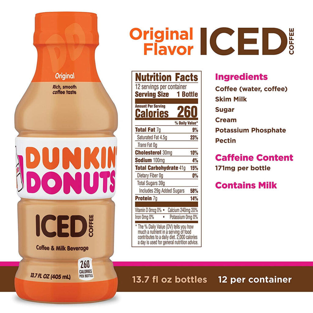 Dunkin Donuts Flavored Coffee Nutrition Facts Blog Dandk