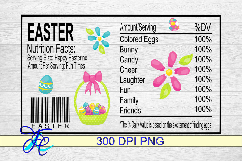 Easter Nutrition Label By Family Creations TheHungryJPEG