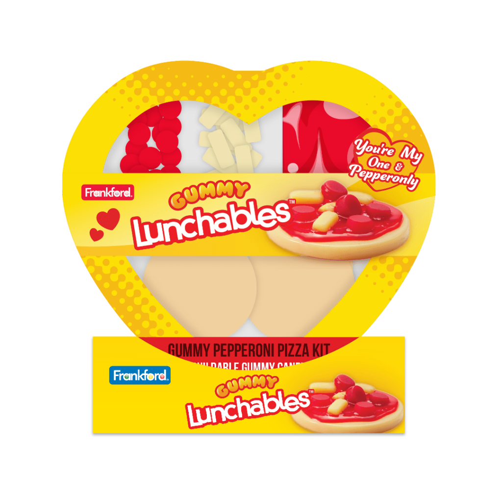 Frankford Kraft Lunchables Pizza Kit Heart Box 6x4 4oz Pacific Candy 