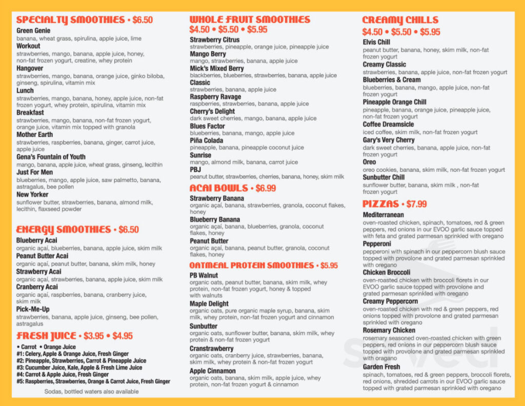 Fresh Planet Tallmadge Menus In Tallmadge Ohio United States