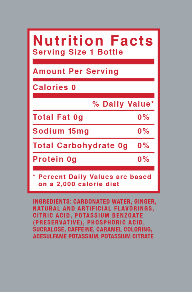 Ginger Ale Nutrition Label Juleteagyd