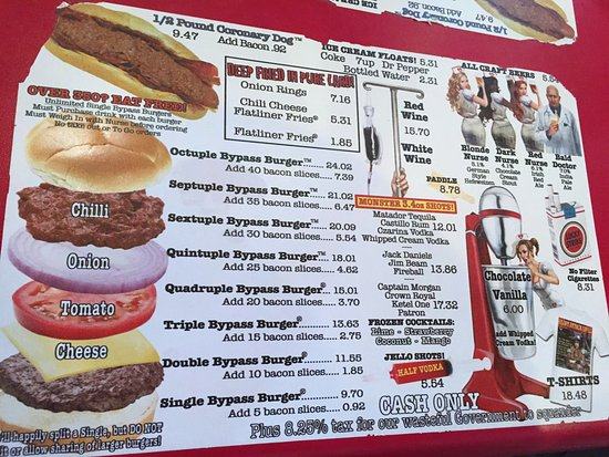 Heart Attack Grill Las Vegas Menu Prices Restaurant Hours 