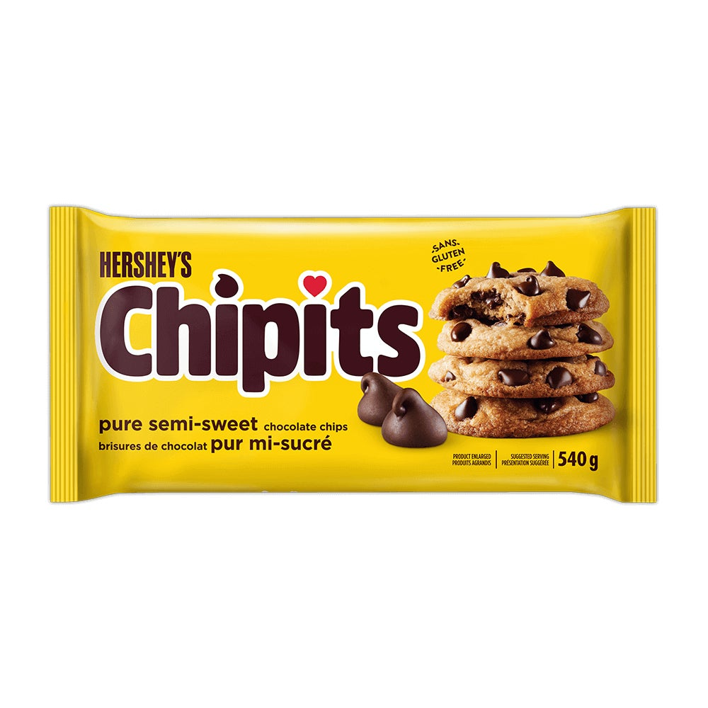 HERSHEY S CHIPITS Pure Semi Sweet Chocolate Chips 540g Bag