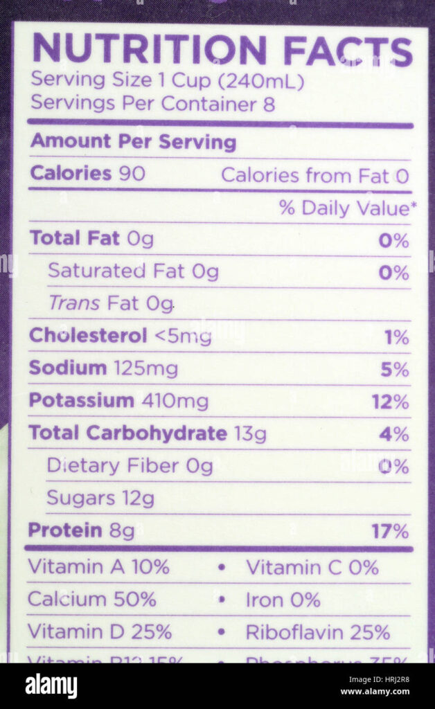 Lactaid Milk Nutrition Label Trovoadasonhos