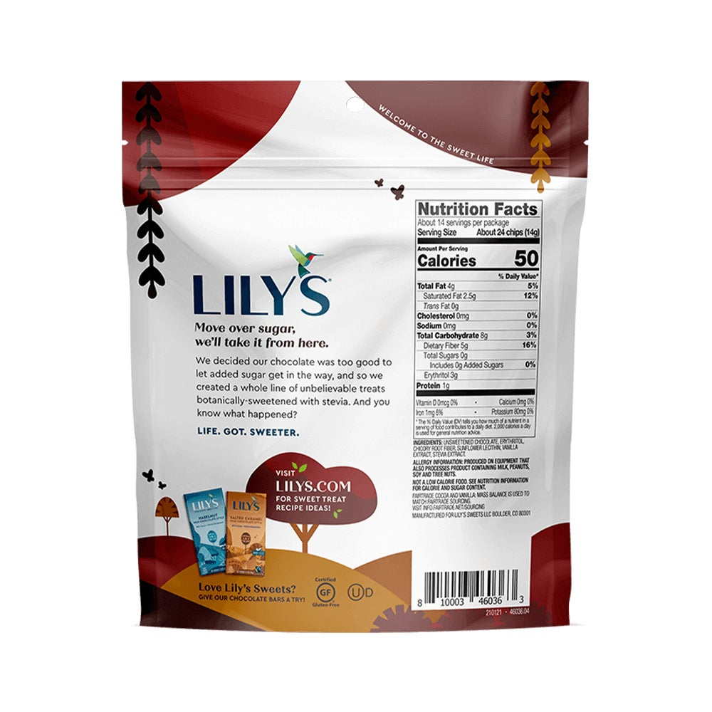 LILY S Dark Chocolate Style Baking Chips 7 Oz Bag