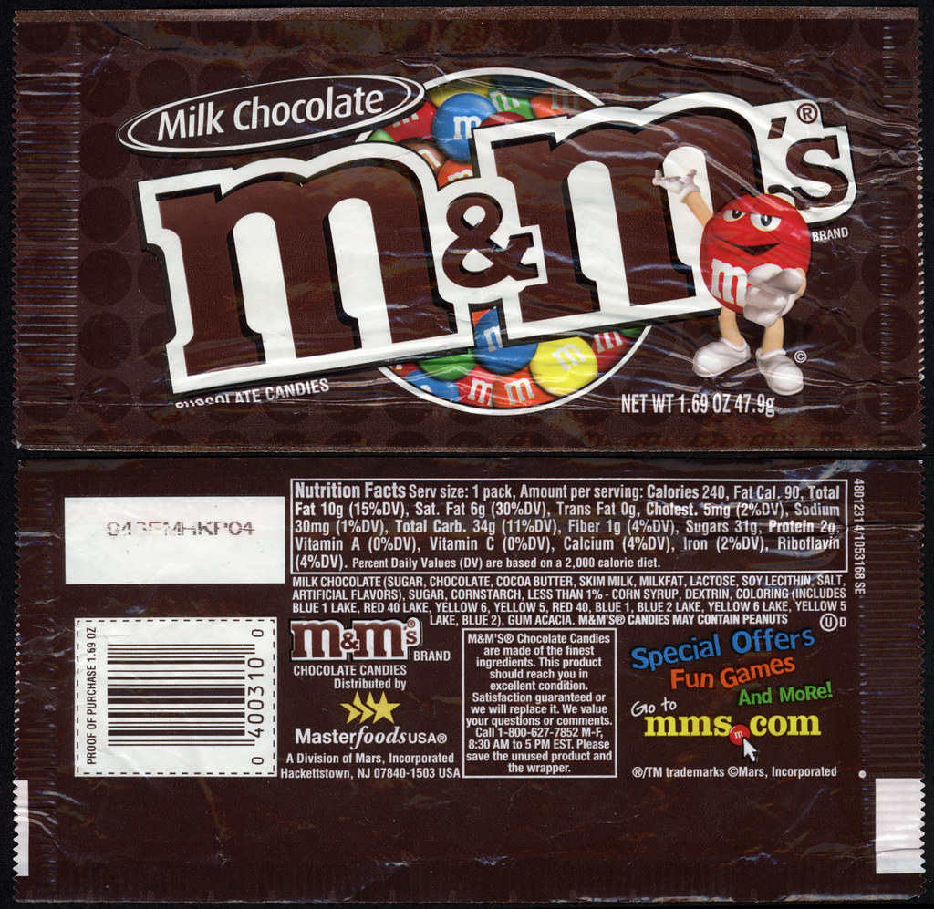 M M Mars M M s Milk Chocolate Candy Package 2011 Flickr