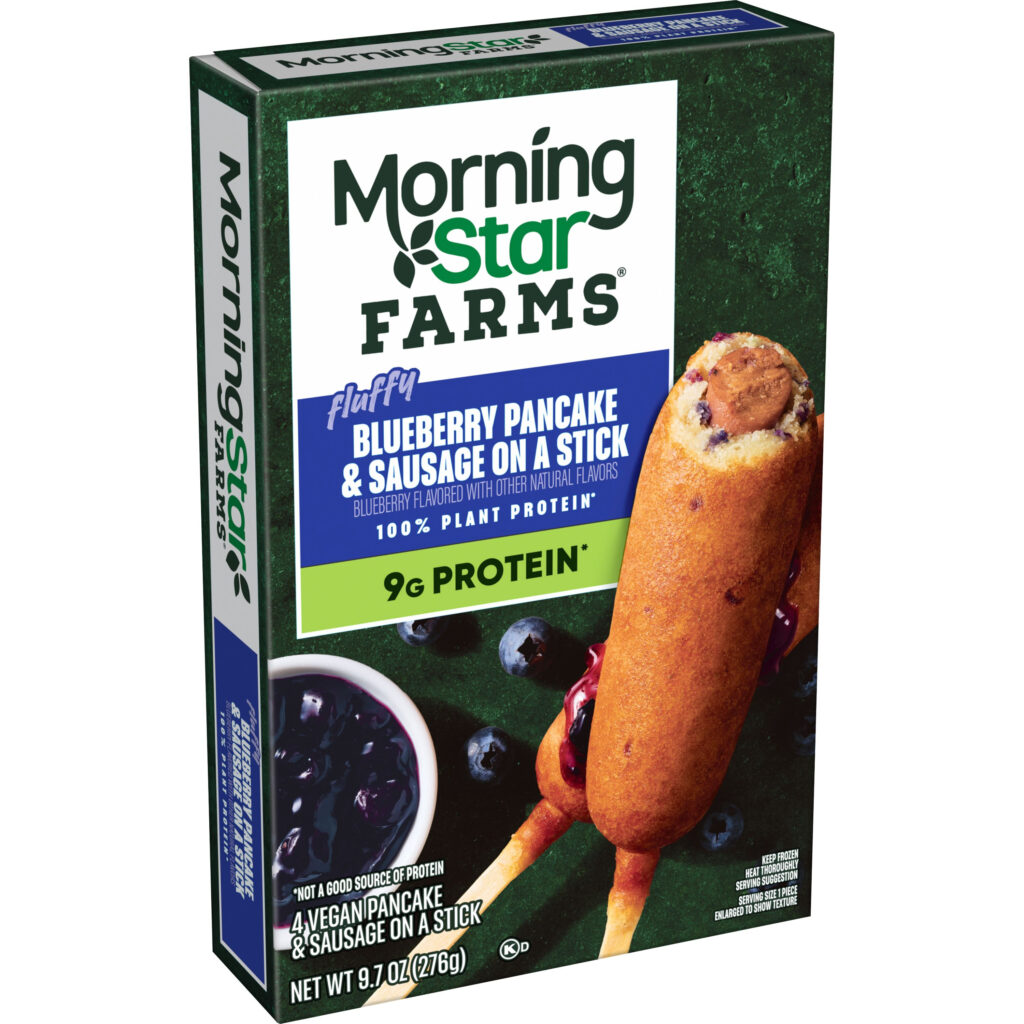 MorningStar Farms Blueberry Pancake Sausage On A Stick SmartLabel 