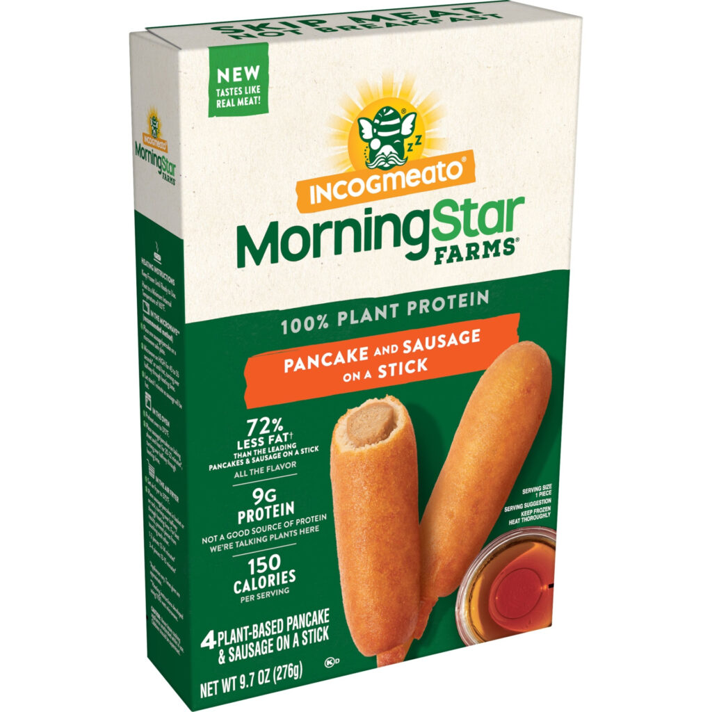 MorningStar Farms Incogmeato Pancake And Sausage On A Stick Vegan 