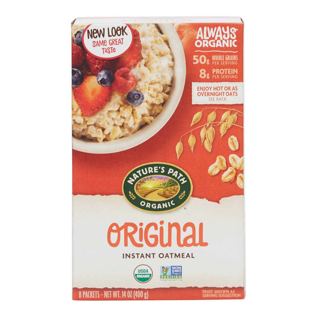 Nature s Path Organic Instant Oatmeal Original 1 75 Oz 8 Packets 