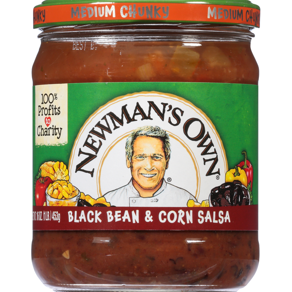 Newman s Own Salsa Black Bean Corn Medium Chunky 16 Oz Instacart