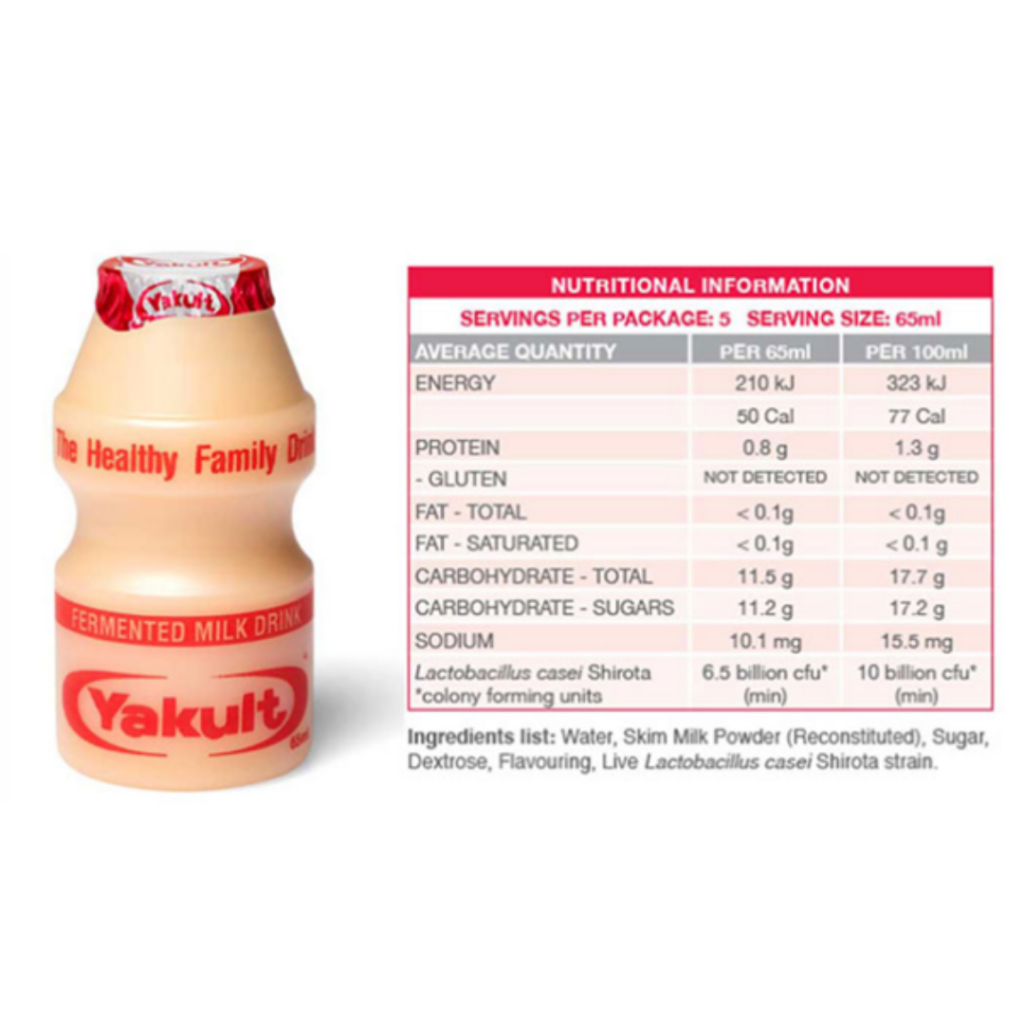 Nutrition Information Panels What Is In It Yakult Australia