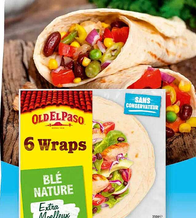 Offre Wraps Au Bl Nature Extra Moelleux Old El Paso Chez Intermarche