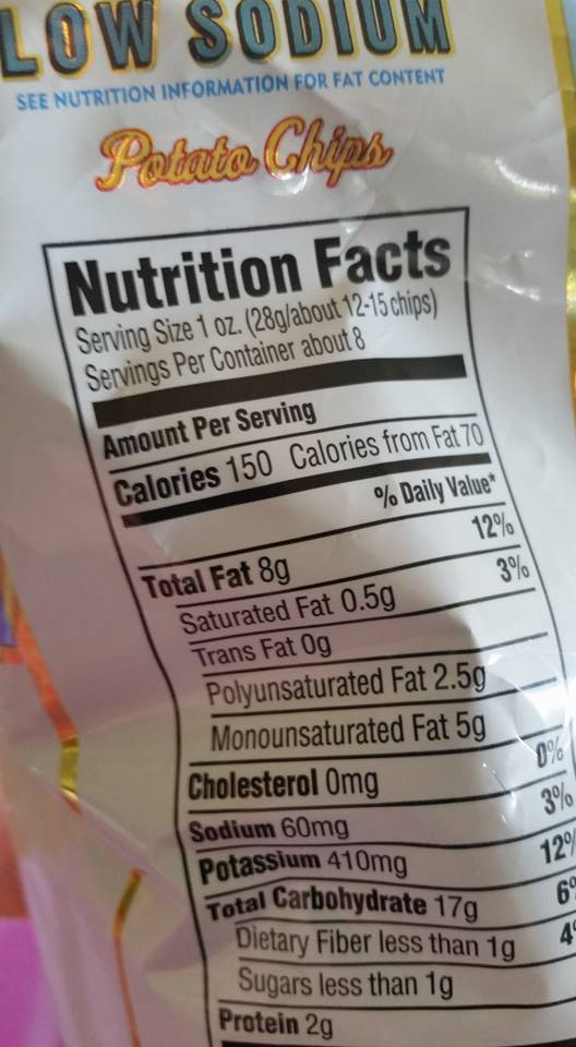 Old Dutch Rip L Low Sodium Potato Chips Nutrition Info Hacking Salt