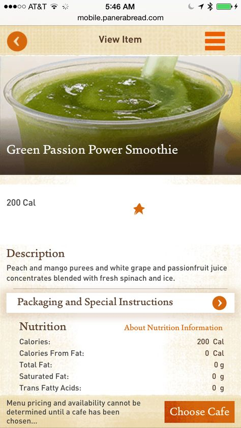 Panera Iced Green Tea Nutrition Information Nutrition Pics