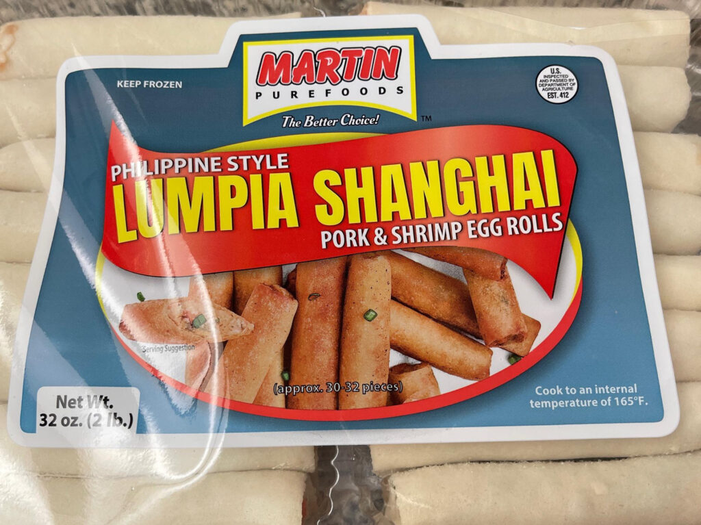 Philippine Style Lumpia Shanghai Pork Shrimp Egg Rolls Nutrition 