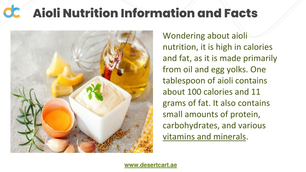 PPT Aioli Nutrition Facts And Health Benefits PowerPoint Presentation 