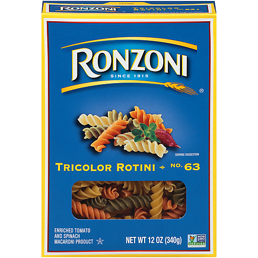 Ronzoni Tri Color Rotini Pasta Noodles Foodtown