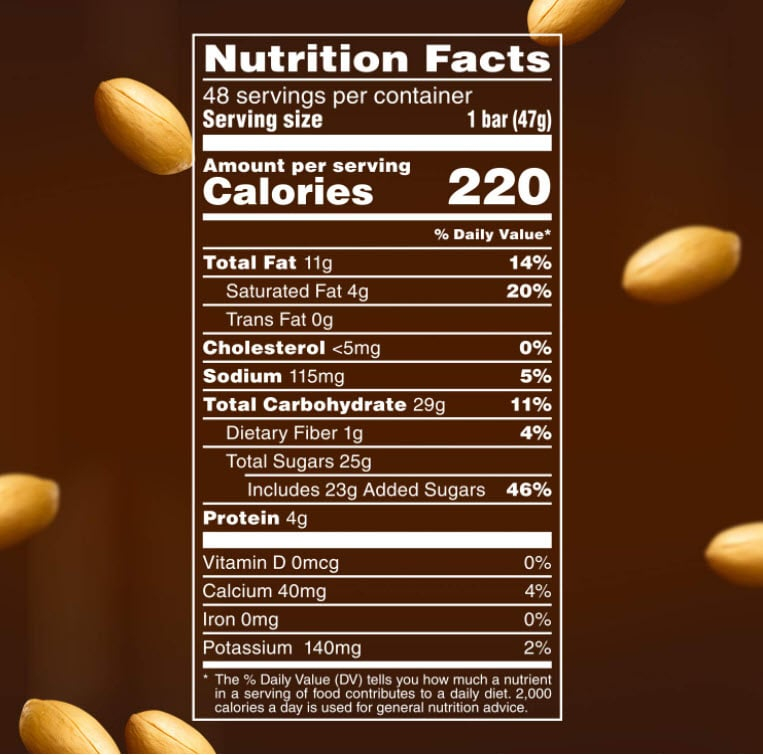 Snickers Chocolate Bar Nutritional Information Bios Pics