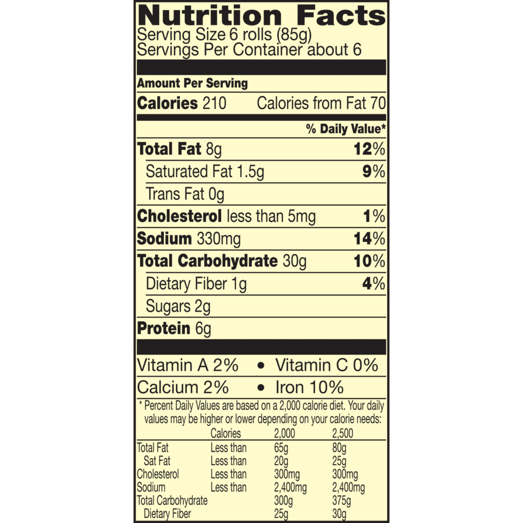 Totino S Pizza Rolls Nutrition Information Bios Pics