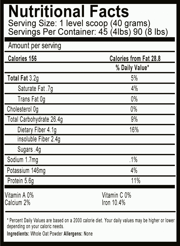 Whole Oat Powder Altis Endurance